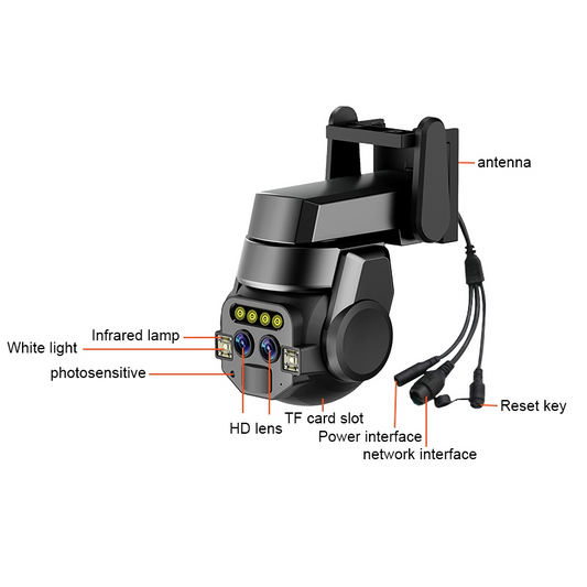 CM-Q820EM Waterproof Surveillance Camera 6MP Outdoor AI Intelligent WIFI Camera CCTV IP Security Camera 10x Zoom HD Night Vision - OEM