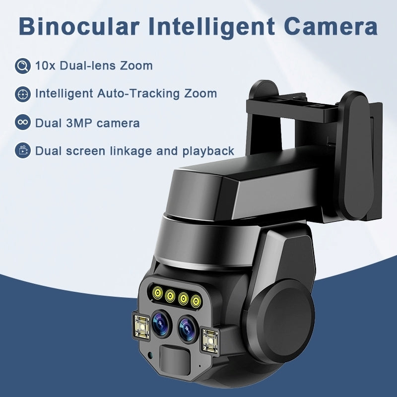 CM-Q820EM Waterproof Surveillance Camera 6MP Outdoor AI Intelligent WIFI Camera CCTV IP Security Camera 10x Zoom HD Night Vision - OEM