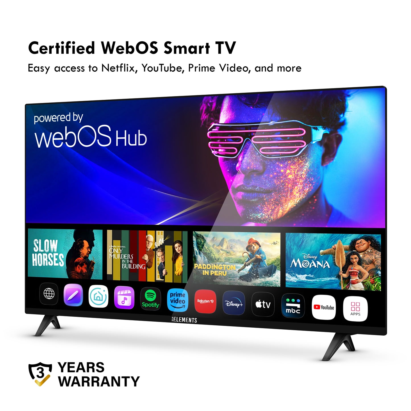 KB ELEMENTS 50" QLED ULTRA HD 4K + HDR webOS
