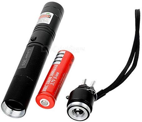 JD303 532nm Starry Adjustable Green Laser Pointer with Safety Key