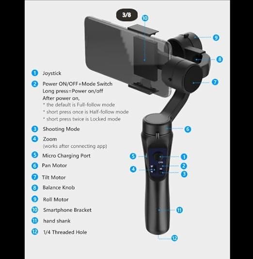 3 axis gimbal stabilizer