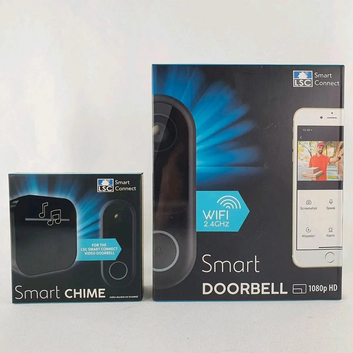 LSC 1080p Smart Connect Video Doorbell with Camera and Chime | Full HD 1080p | Wi-Fi 2.4GHz