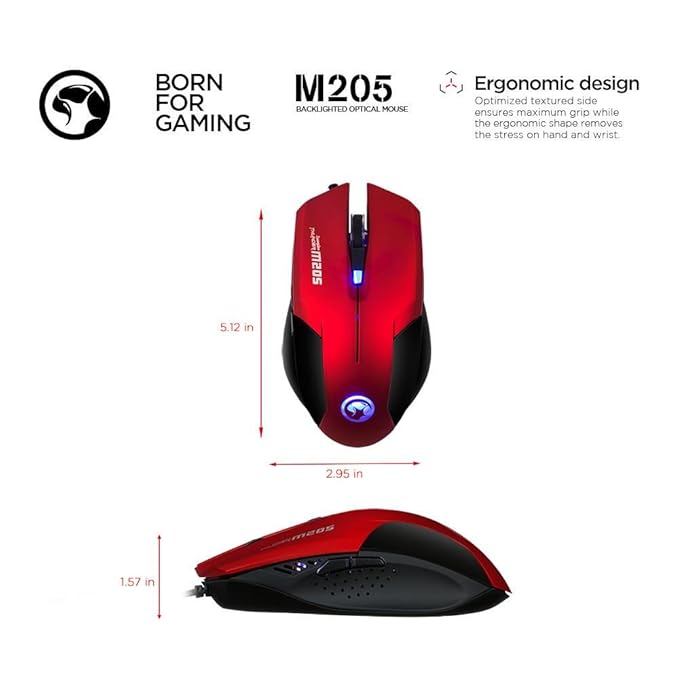 Marvo Scorpion Thunder M205 RD Gaming Mouse