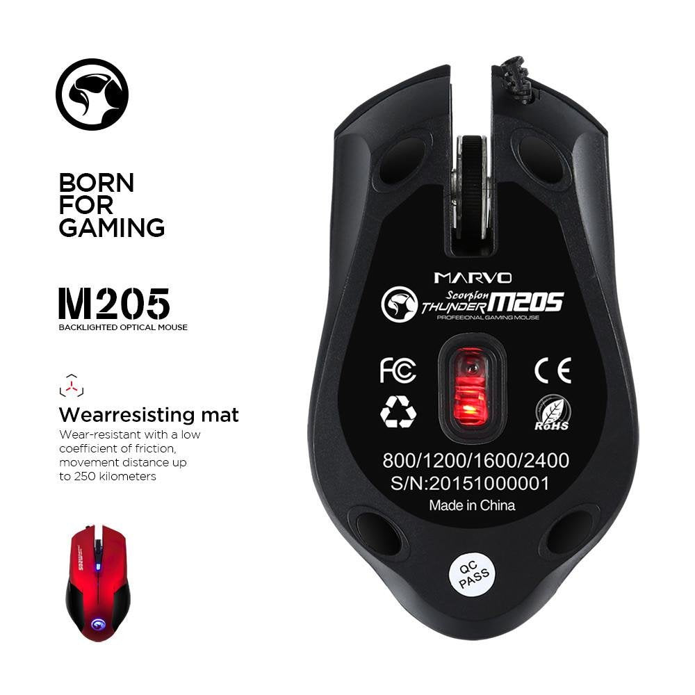 Marvo Scorpion Thunder M205 RD Gaming Mouse