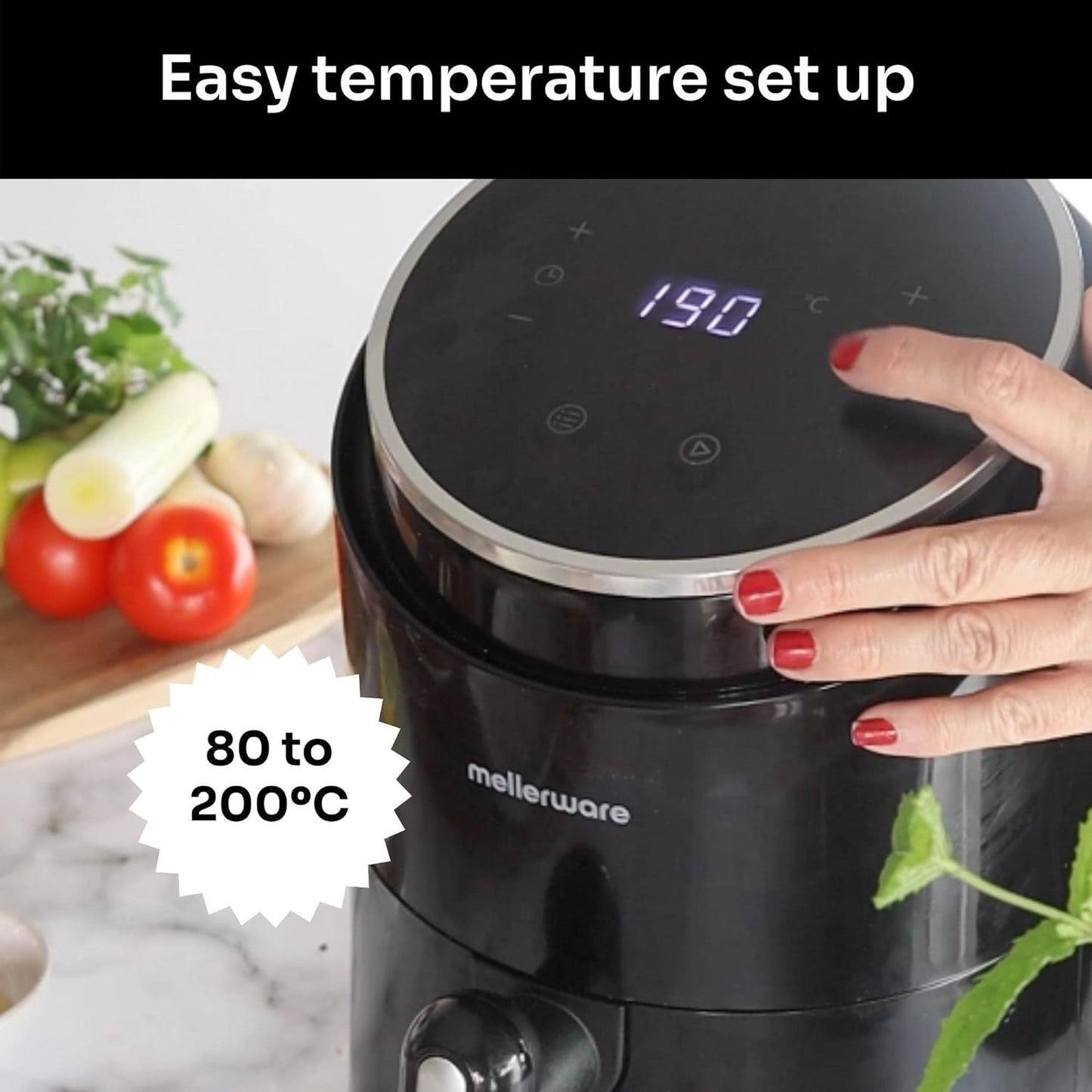 ( open box ) Mellerware Crunchy Air Fryer