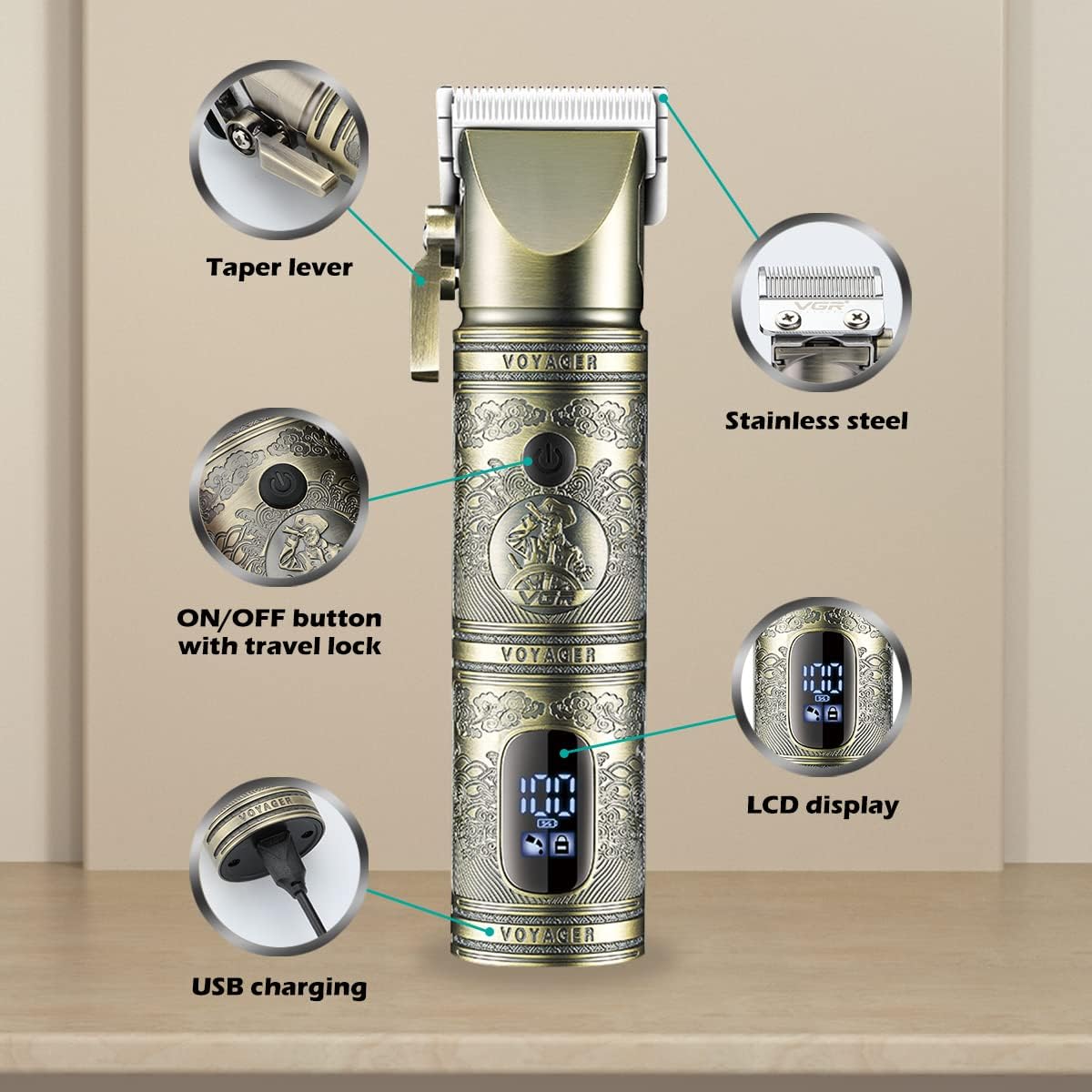 VGR V-697 Salon Series Hair Clipper