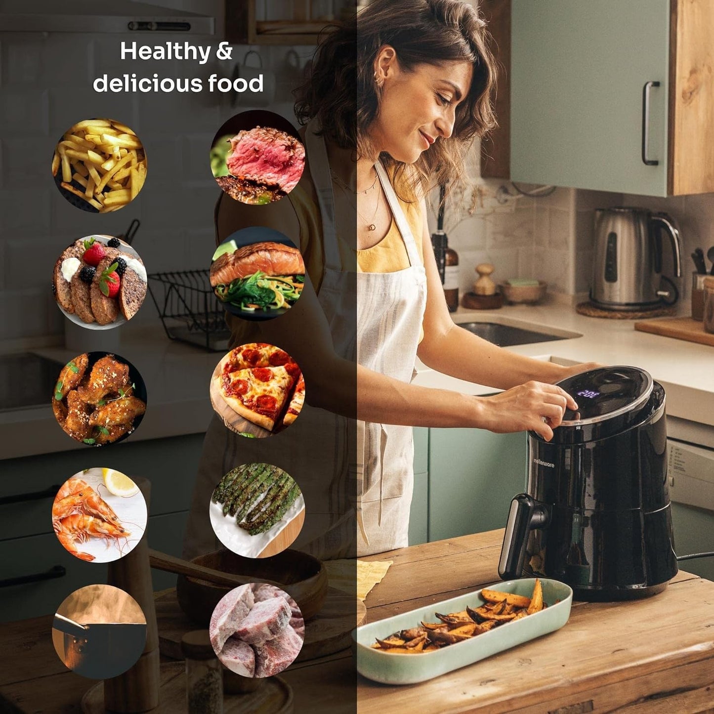 ( open box ) Mellerware Crunchy Air Fryer