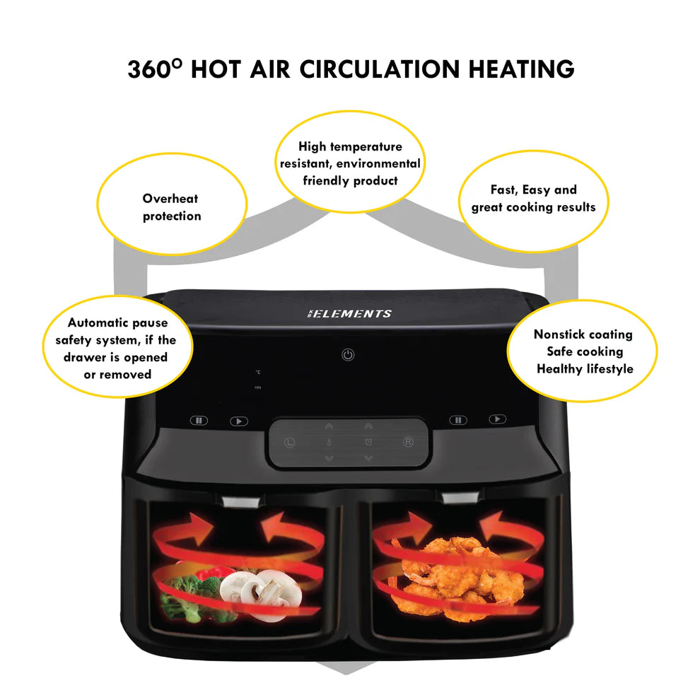KB ELEMENTS 9.0 LITERS DIGITAL DOUBLE AIR FRYER