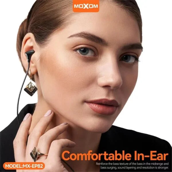 Moxom 3.5mm Wired Earphone MX-EP82 Black