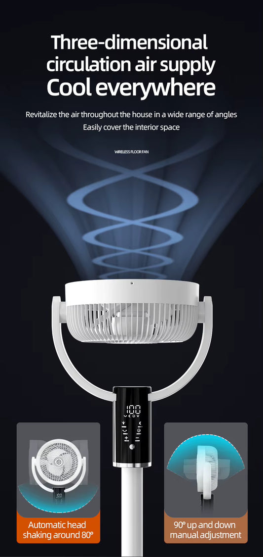 F5 3-in-1 Rechargeable Pedestal Fan