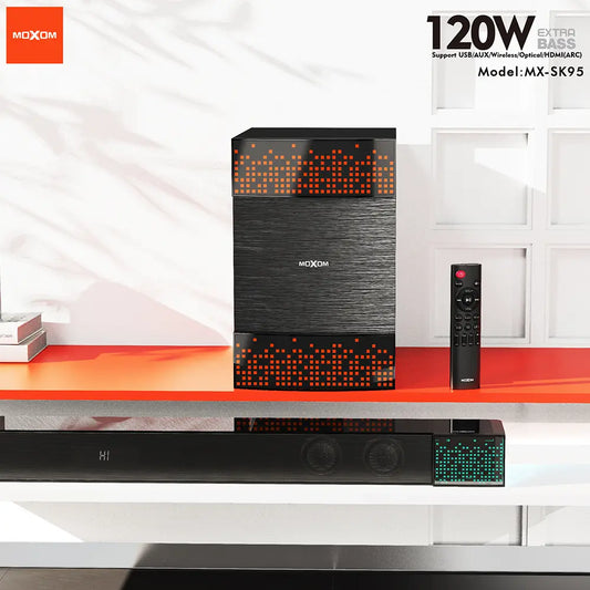 Moxom supper bass 120W soundbar+woffer