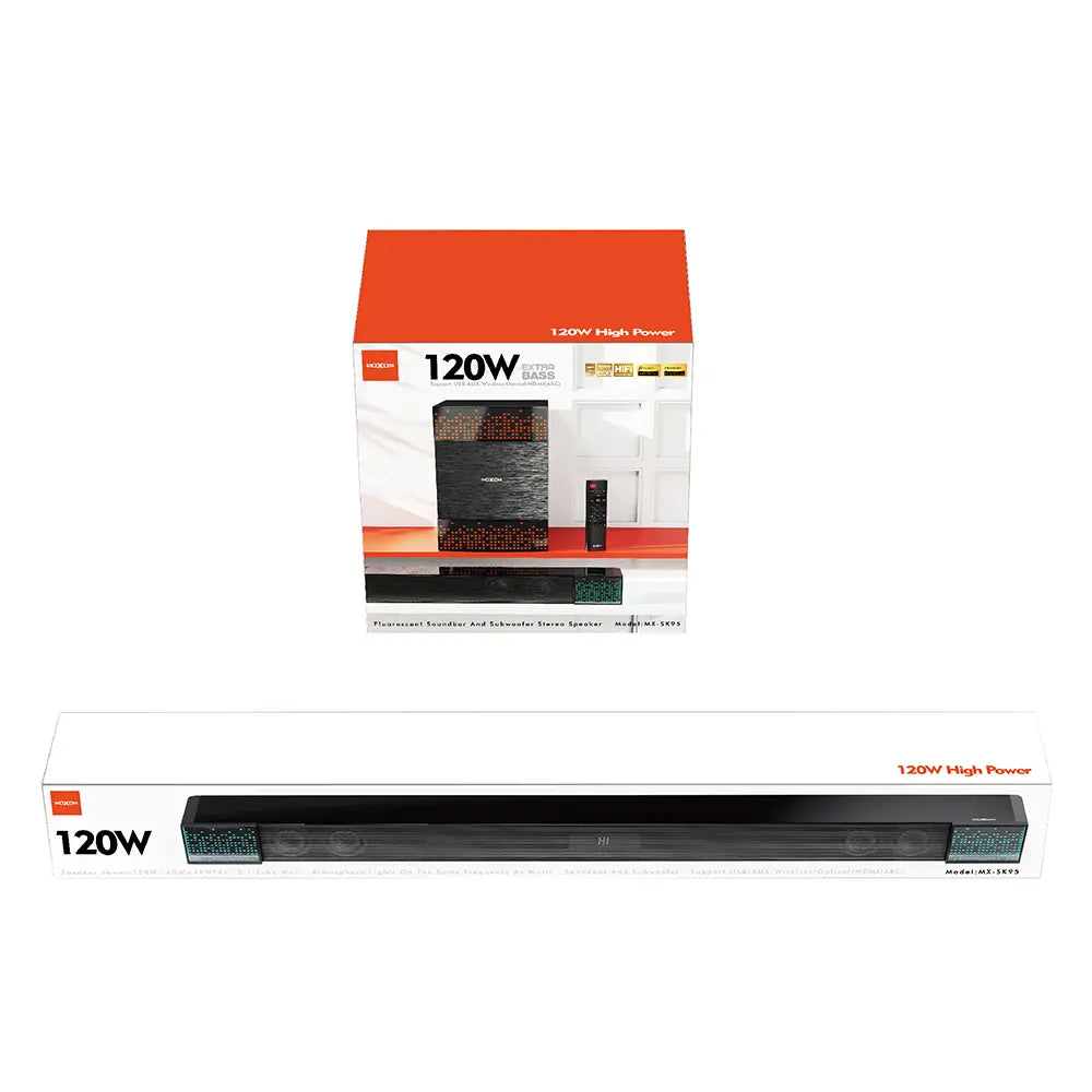 Moxom supper bass 120W soundbar+woffer