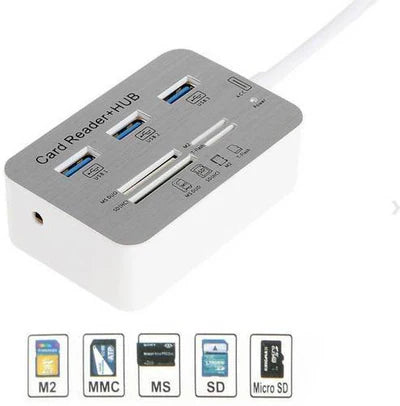 3.03.1 USB Hub Combo MS M2 SDTF Card Reader Adapters for MacBookPcLaptop