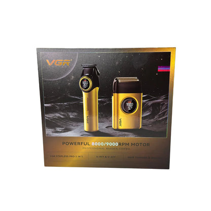 VGR V-977 V-377 Trimmer and Shaver Combo