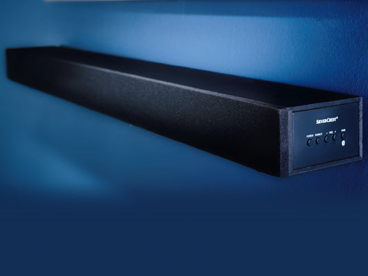 silver crest soundbar wood