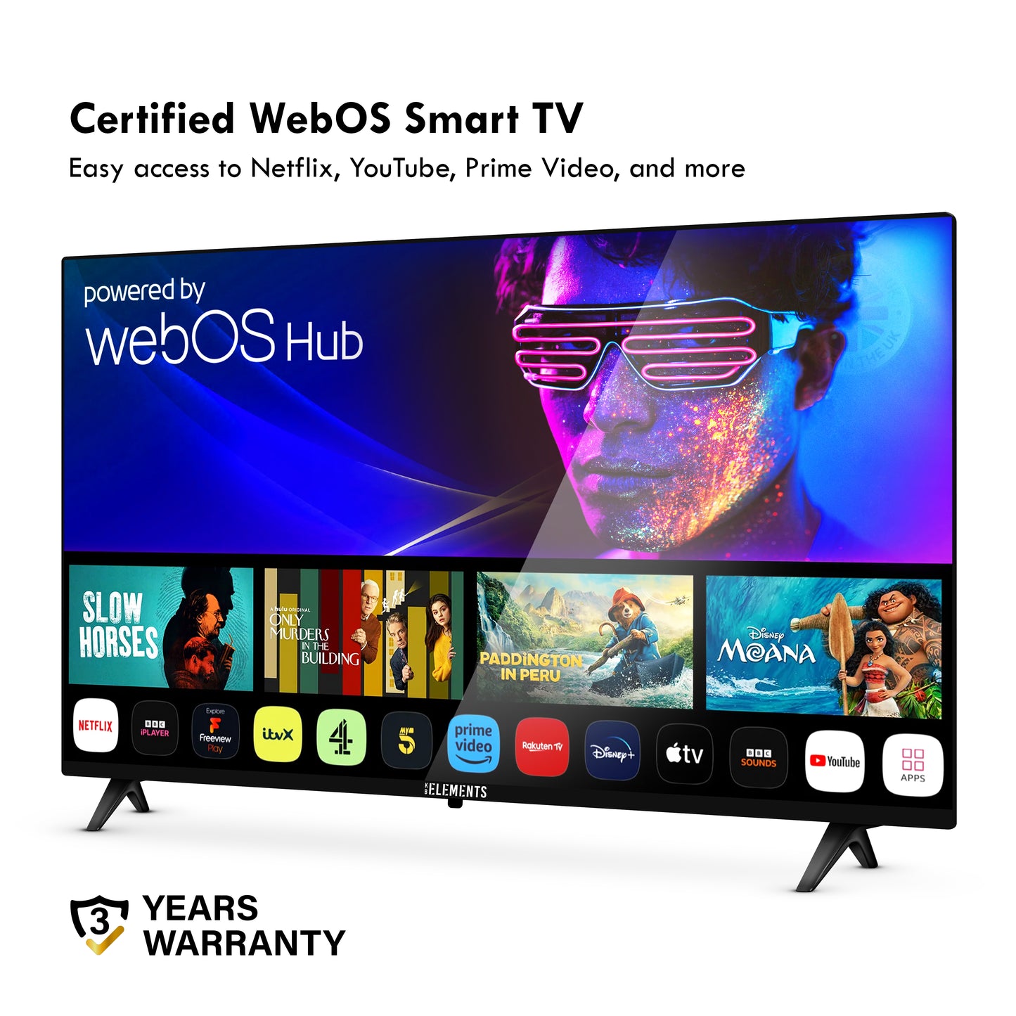 KB ELEMENTS 100" QLED ULTRA HD 4K + HDR - WebOS