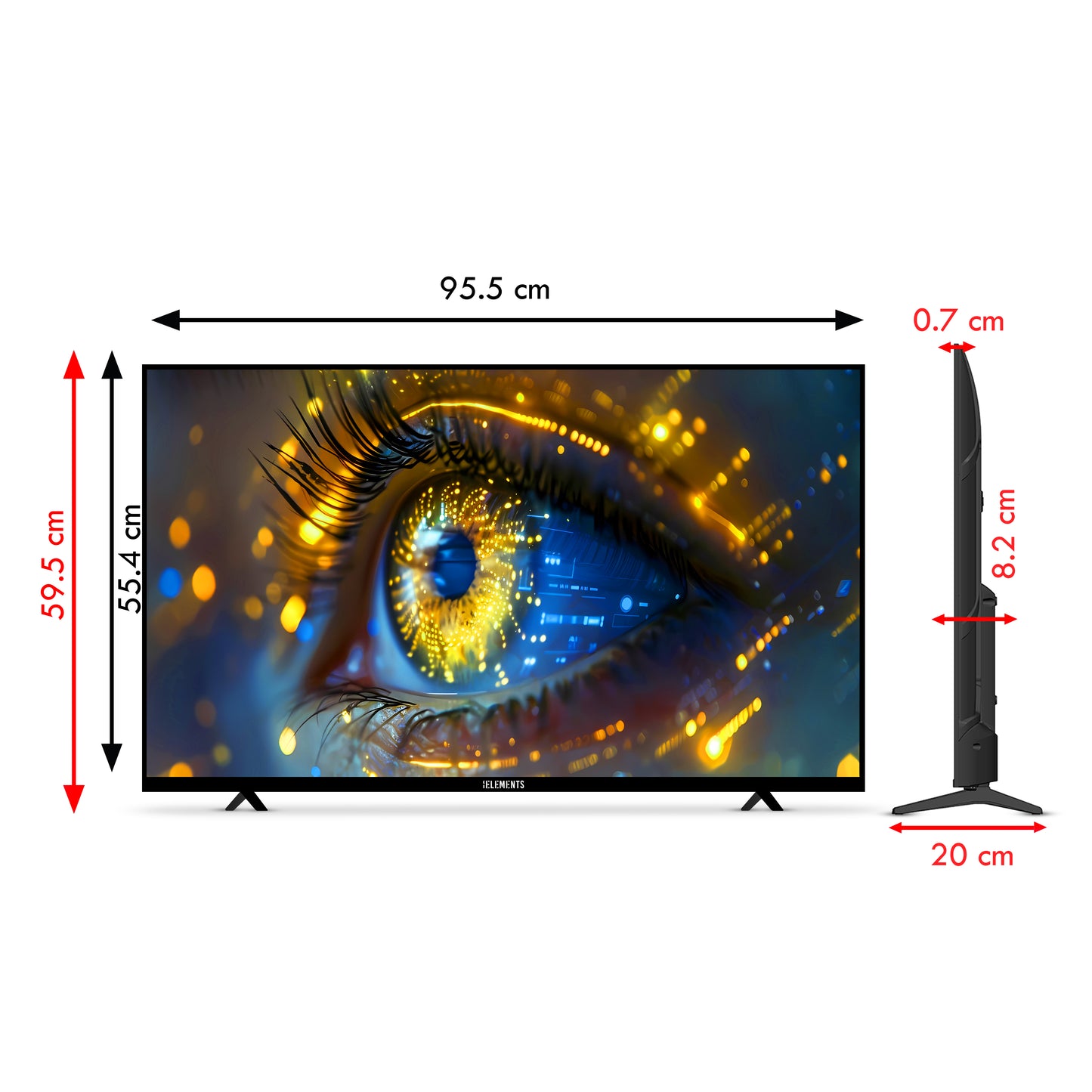 KB ELEMENTS 43" QLED ULTRA HD 4K + HDR - WebOS