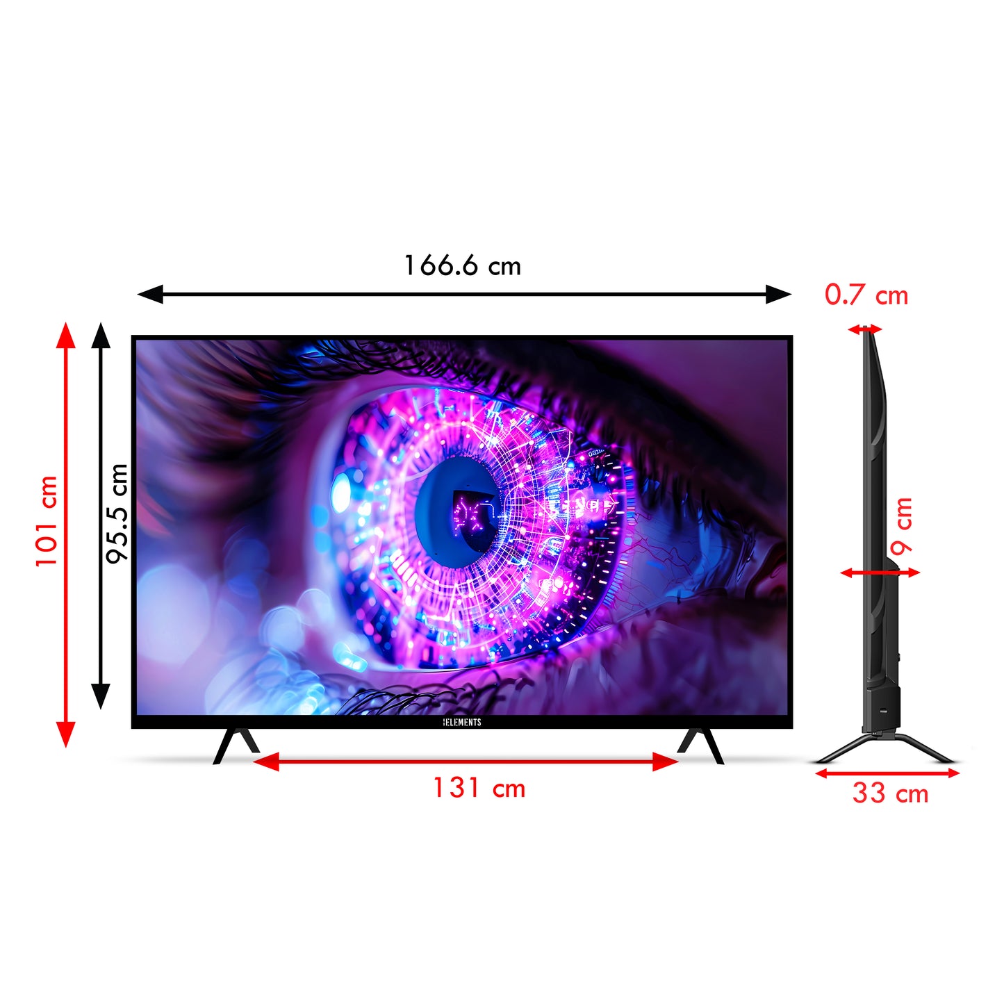 KB ELEMENTS 75" QLED ULTRA HD 4K + HDR WebOS