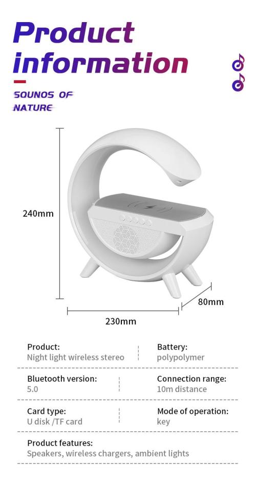 G Speaker Smart Station Lamp Sound Box and Charger