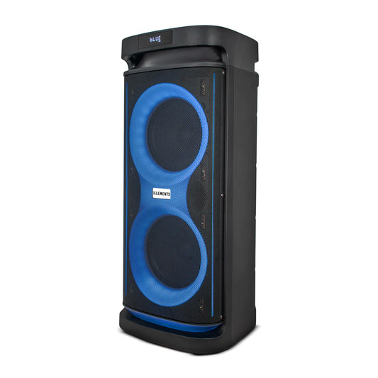 KB ELEMENTS Karaoke Speaker with 2-Wheel Trolley, Dual 10" Subwoofers & Wireless Microphones
