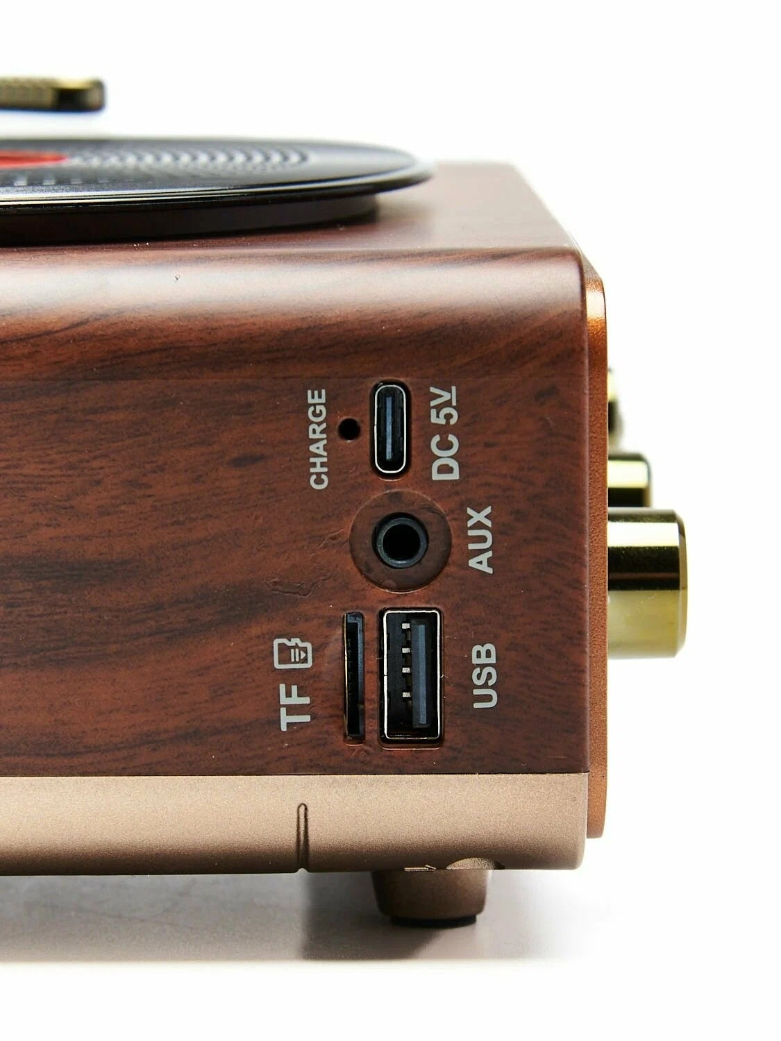 vintage-style portable BLUETOOTH SPEAKER  classic wood-finish design