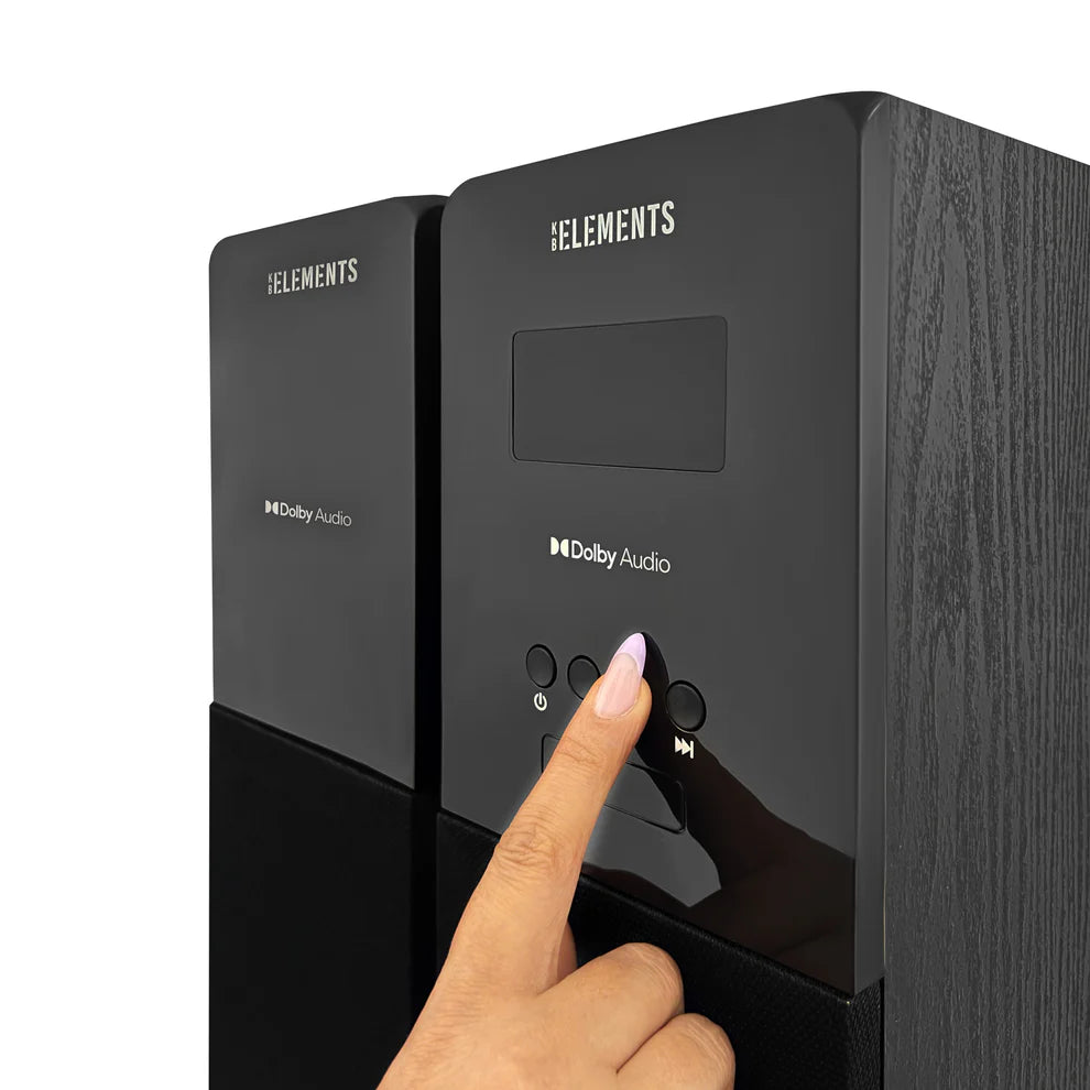 KB ELEMENTS 2.0 Multimedia Speaker System – 250W RMS, Dolby Audio, Wireless Microphone