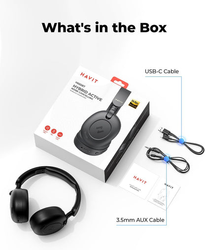 havit H655BT Hybrid Active Noise Cancelling Headphones