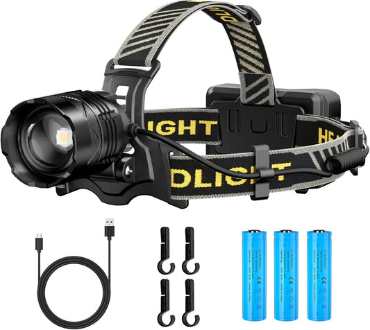 Asort Rechargeable LED Zoom Headlamp