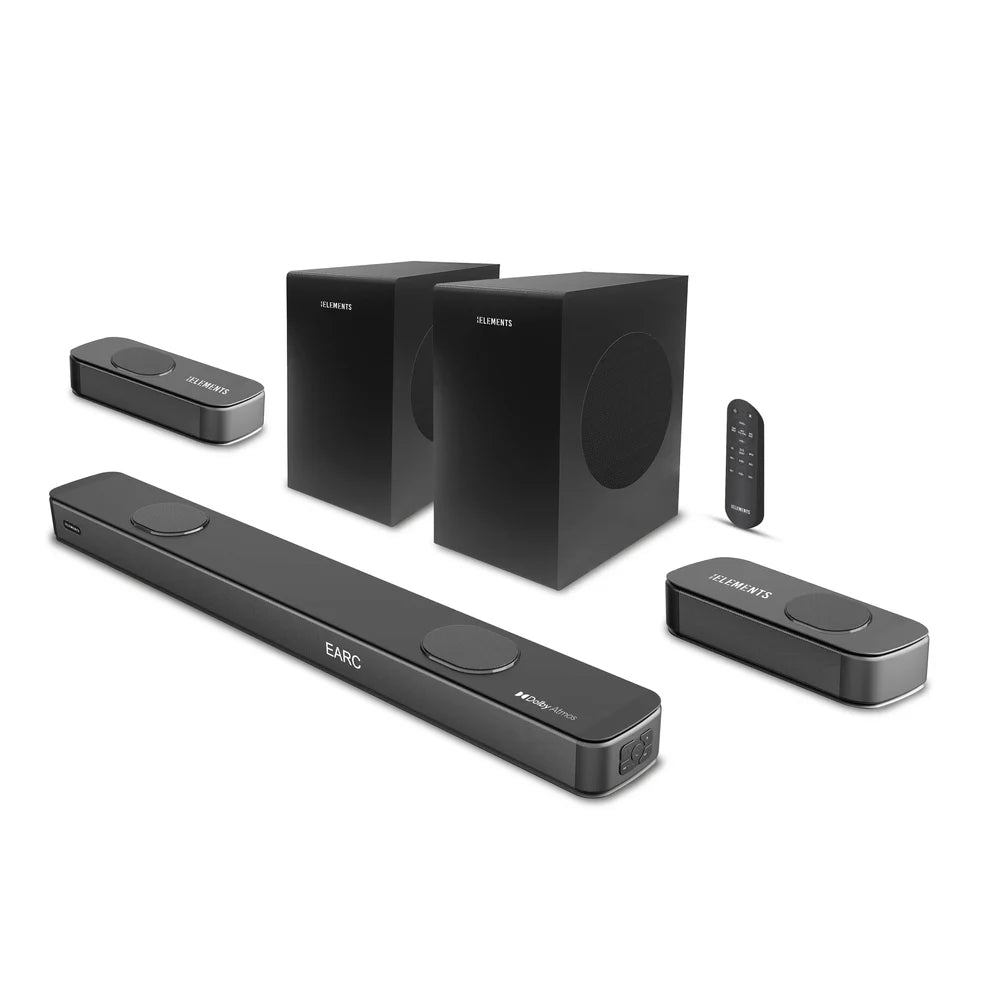 KB ELEMENTS 5.2.4 Channels Wireless Home Theater System – 530W RMS, Dual Subwoofer, Dolby Atmos®