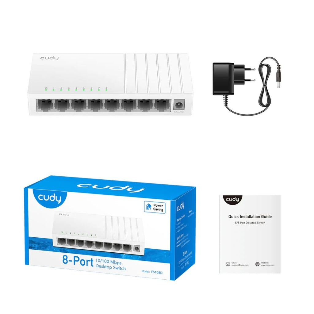 Cudy 8-port 10/100 MBPS Desktop switch