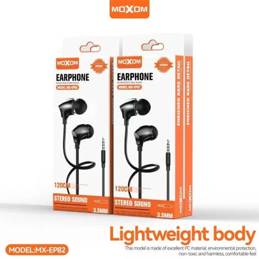 Moxom 3.5mm Wired Earphone MX-EP82 Black
