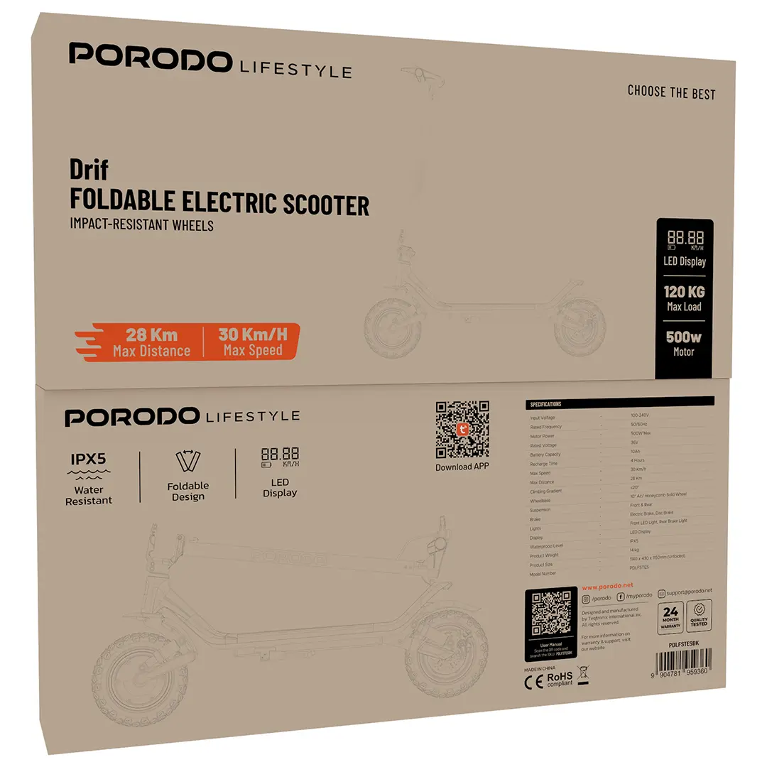 Porodo Foldable Electric Scooter