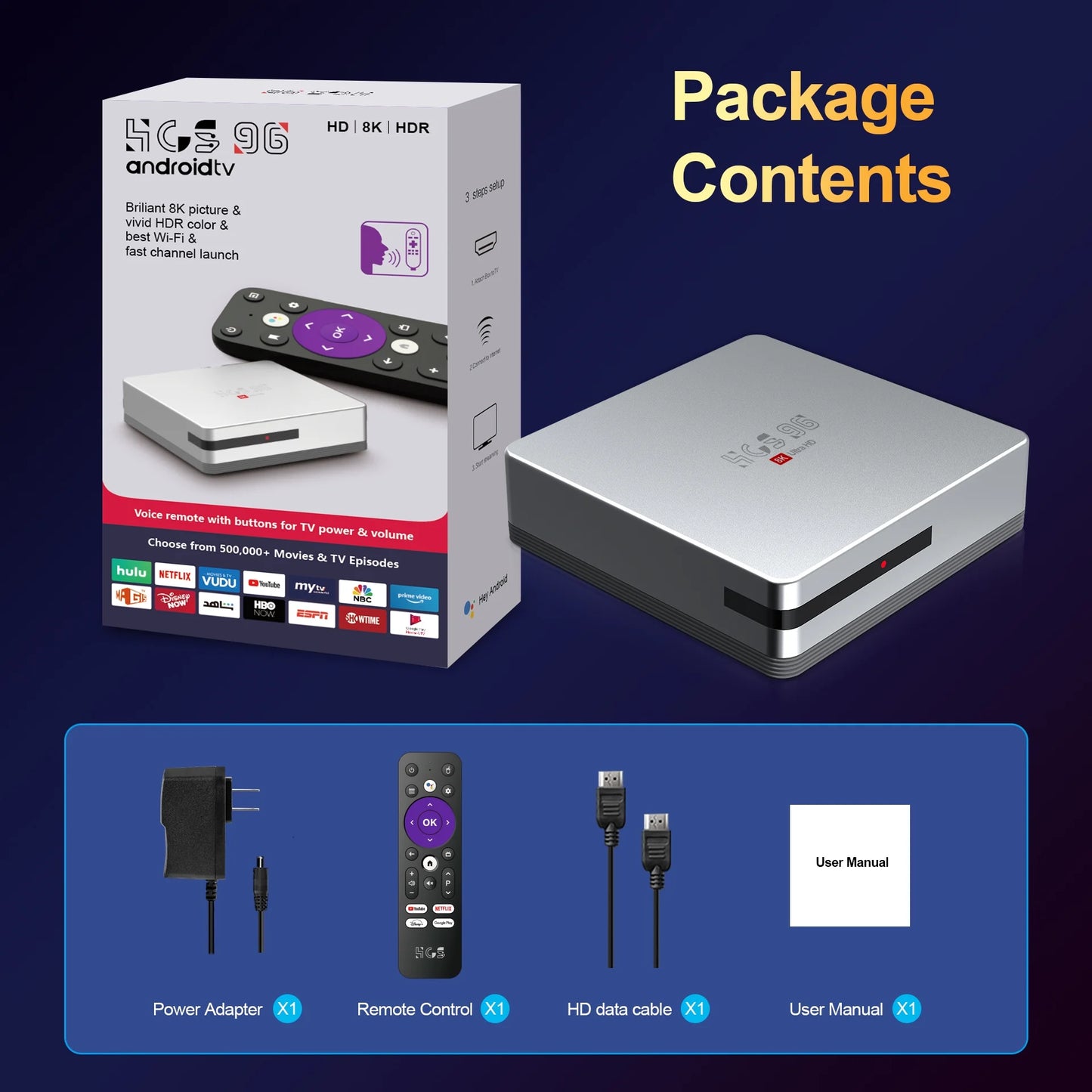 HCS 96 TV Box 8K Android 14