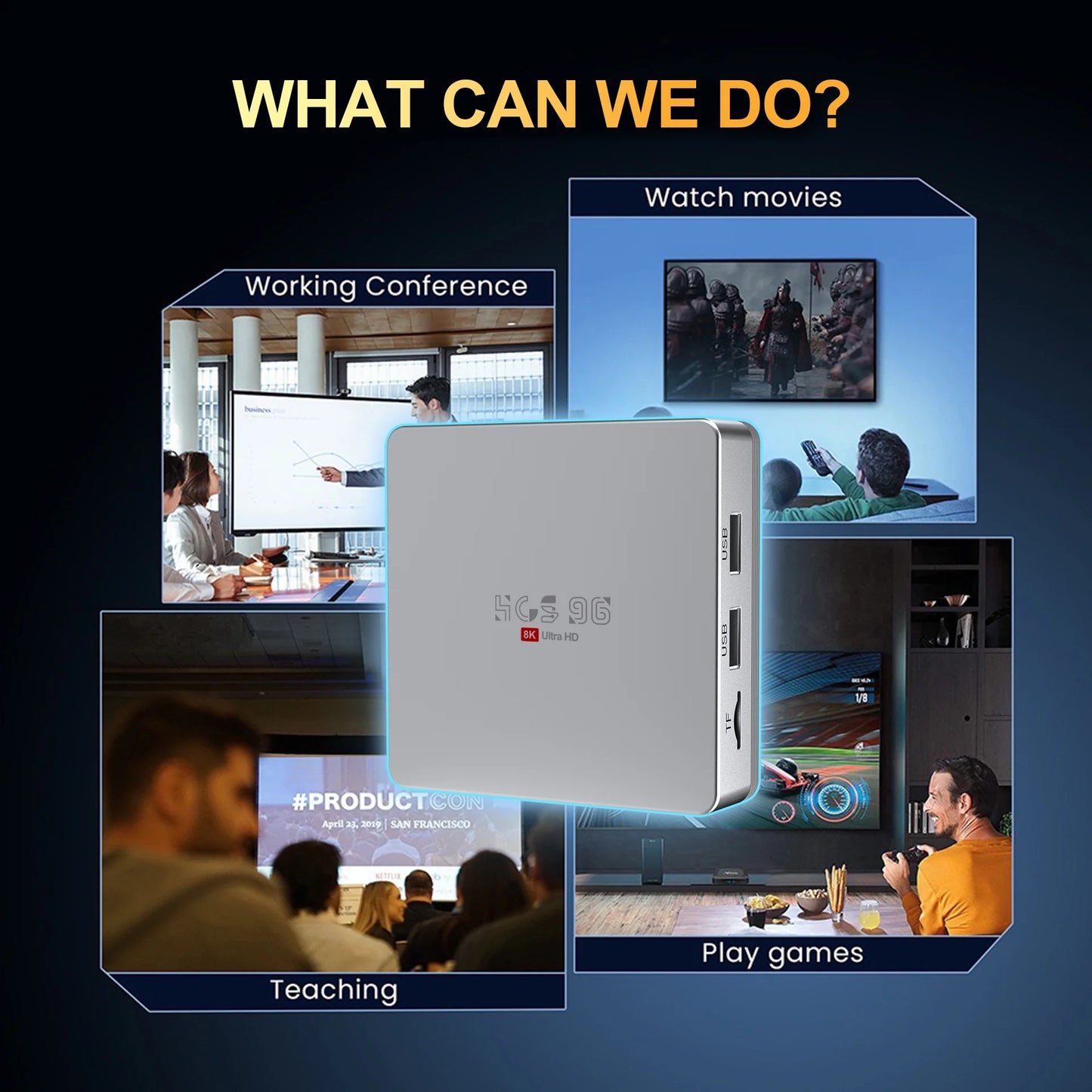 HCS 96 TV Box 8K Android 14