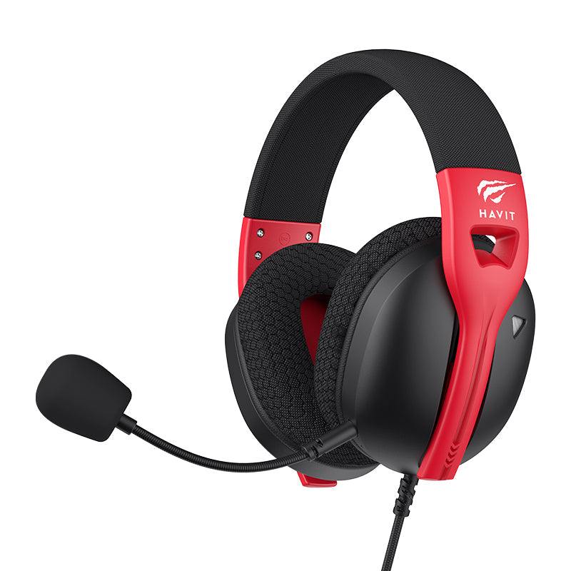 Havit Gamenote FUXI-H5D Gaming Headset – Black & Red, Immersive Sound & Comfort